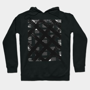 Black Fencing Design Hoodie